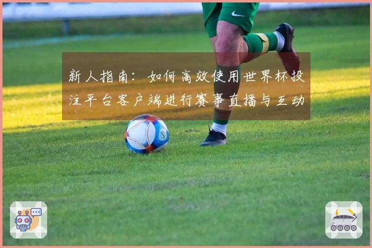 新人指南:如何高效使用世界杯投注平台客户端进行赛事直播与互动体验